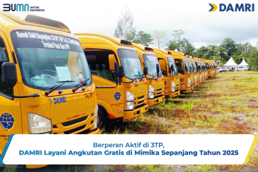 Berperan Aktif di 3TP, DAMRI Layani Angkutan Gratis di Mimika Sepanjang Tahun 2025