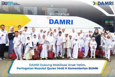 DAMRI Dukung Mobilisasi Anak Yatim, Peringatan Nuzulul Quran 1446 H Kementerian BUMN