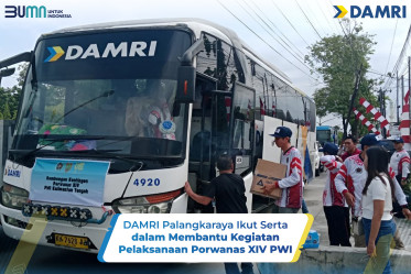 DAMRI Palangkaraya Ikut Serta dalam Membantu Kegiatan Pelaksanaan Porwanas XIV PWI