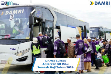 DAMRI Sukses Antarkan 311 Ribu Jemaah Haji Tahun 2024