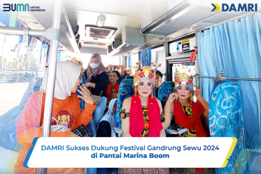 DAMRI Sukses Dukung Festival Gandrung Sewu 2024 di Pantai Marina Boom