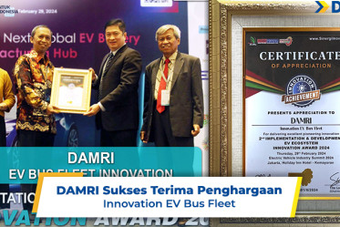 DAMRI Sukses Terima Penghargaan Innovation EV Bus Fleet