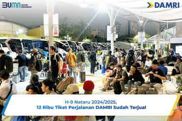 H-9 Nataru 2024/2025, 12 Ribu Tiket Perjalanan DAMRI Sudah Terjual