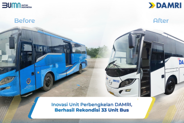 Inovasi Unit Perbengkelan DAMRI, Berhasil Rekondisi 33 Unit Bus