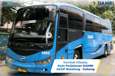 Kembali Dibuka, Rute Perjalanan DAMRI AKDP Bandung - Subang