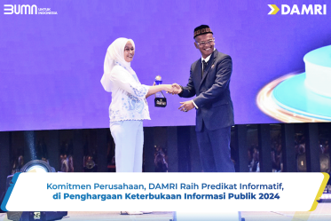 Komitmen Perusahaan, DAMRI Raih Predikat Informatif di Penghargaan Keterbukaan Informasi Publik 2024