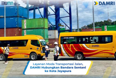 Layanan Moda Transportasi Jalan, DAMRI Hubungkan Bandara Sentani ke Kota Jayapura