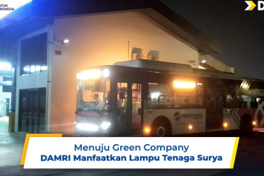 Menuju Green Company, DAMRI Manfaatkan Lampu Tenaga Surya