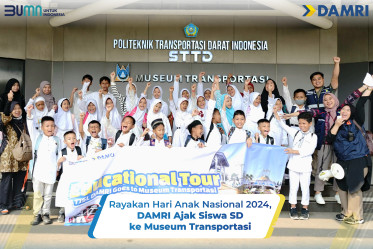 Rayakan Hari Anak Nasional 2024, DAMRI Ajak Siswa SD ke Museum Transportasi