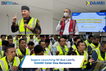 Segera Launching 90 Bus Listrik, DAMRI Gelar Doa Bersama